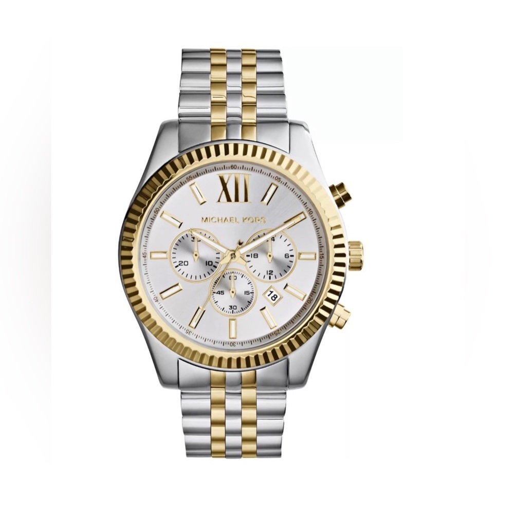 Michael Kors Chronograph Lexington Two-Tone Stainless Steel Watch 45mm MK8344